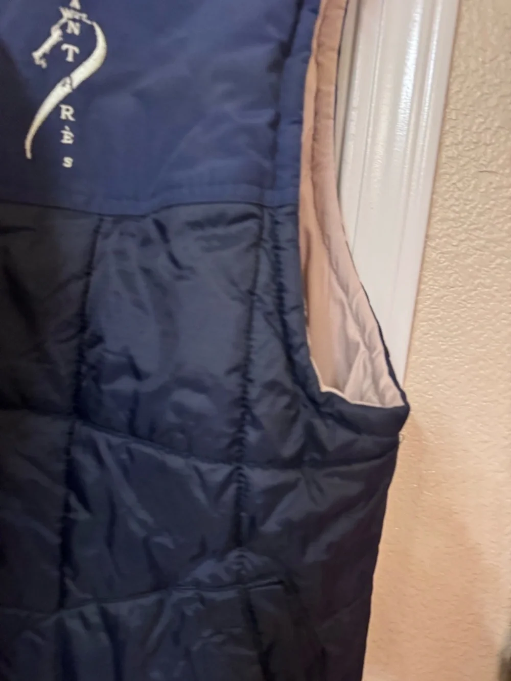 Antares Sellier France Equestrian Navy Quilted Women’s XL Vest MINTY - Picture 5 of 6
